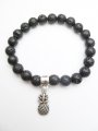 8mm Lava Stone bracelet w/ Pineapple